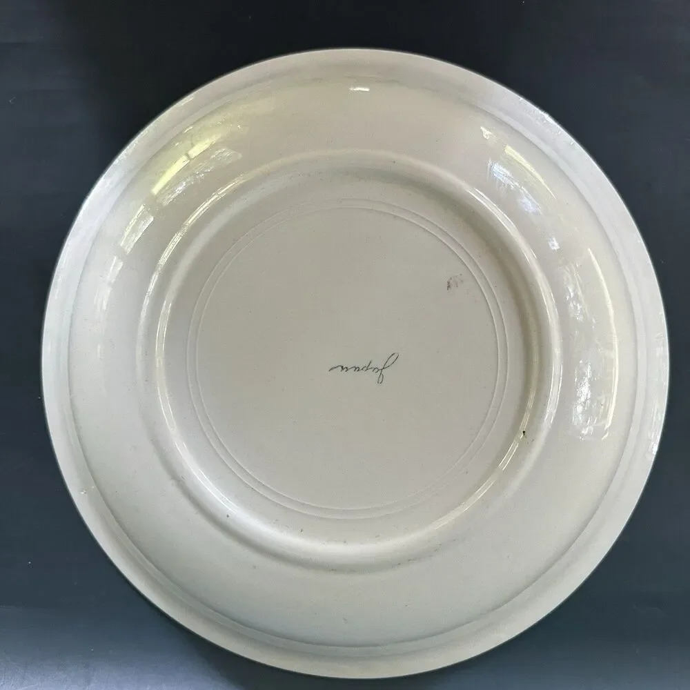 Vintage Hand Painted Japan Fruit Serving Dish 12.5” Ceramic Platter Centerpiece